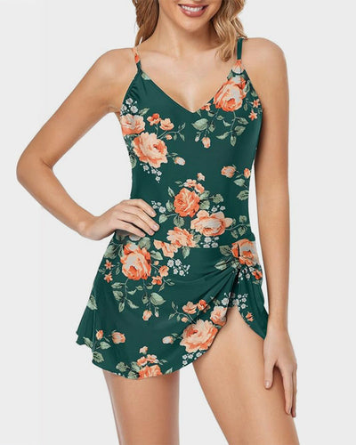Women's Tummy Control Slim Fit Plus Size One Piece Swimsuit