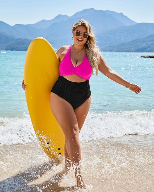 One-Piece Push-Up Tummy Control Swimsuit