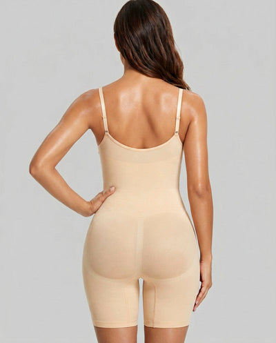 Women's High Elastic Zipper Adjustable Straps Breathable Mesh Design Tummy Control Body Shaper