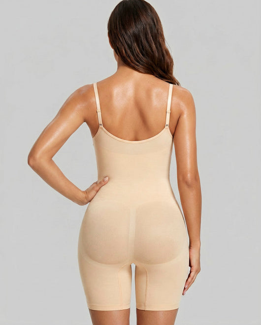Women's High Elastic Zipper Adjustable Straps Breathable Mesh Design Tummy Control Body Shaper