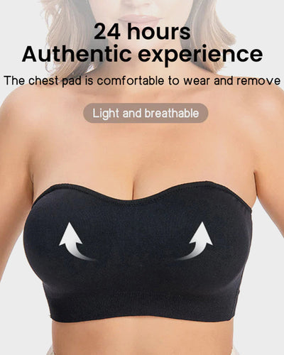 Wireless Strapless Bandeau Bra with Anti‑Slip Silicone Support