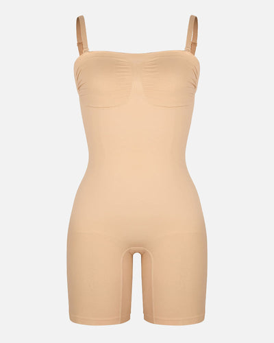 Shapecurve Seamless Strapless Bodysuit with Removable Straps
