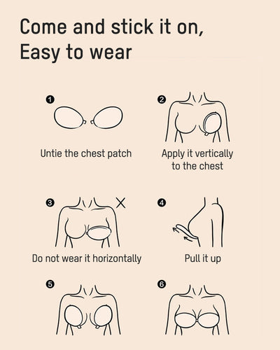 Front Closure Adhesive Invisible Push-Up Bra