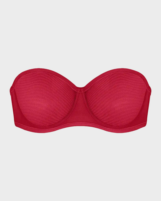 Strapless Mesh Bra with Underwire Lift and Sculpting Fit