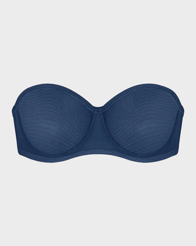 Strapless Mesh Bra with Underwire Lift and Sculpting Fit