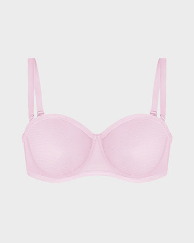 Strapless Mesh Bra with Underwire Lift and Sculpting Fit