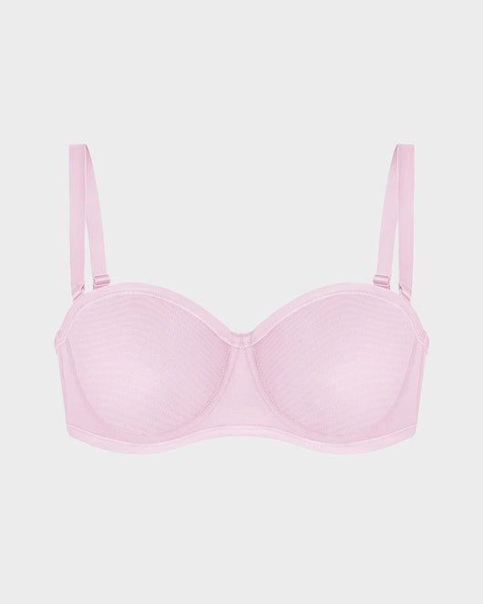 Strapless Mesh Bra with Underwire Lift and Sculpting Fit