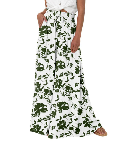 Women High Waist Wide Leg Palazzo Pants with Pockets