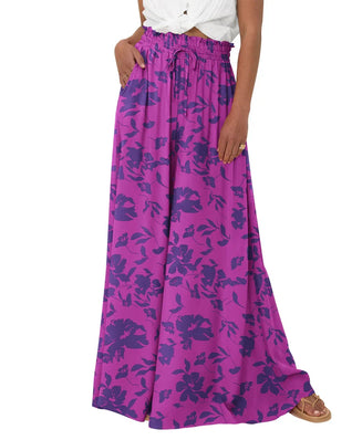 Women High Waist Wide Leg Palazzo Pants with Pockets