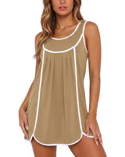 Women’s Summer Athletic Mini Dress, Casual Oversized Tennis Sundress