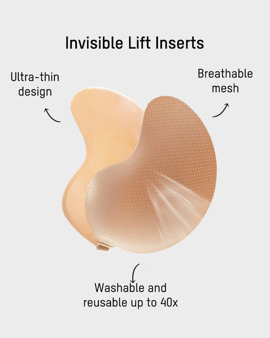 Adhesive V-Bra, Invisible Push-Up Bra (2 Pairs)