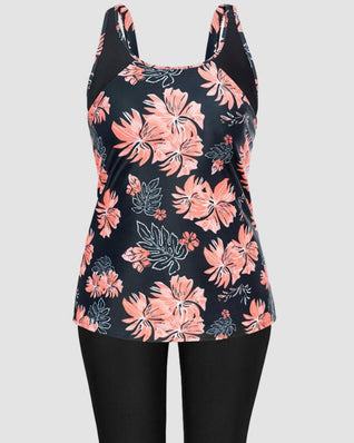 Plus Size Tankini Set – Tummy Control & Swim Shorts