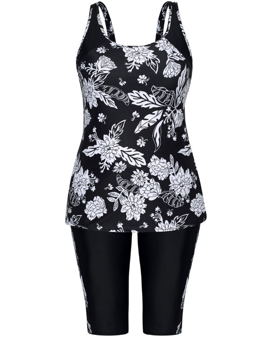 Plus Size Tankini Set – Tummy Control & Swim Shorts