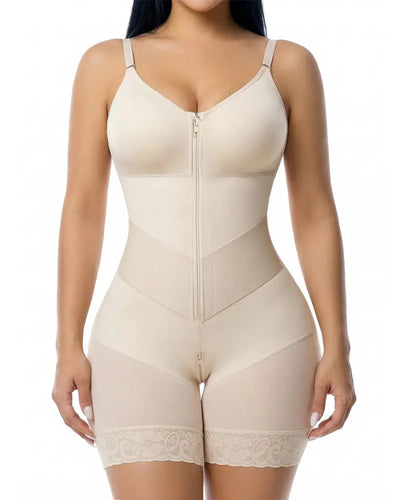 V-shaped zip tummy control shapewear