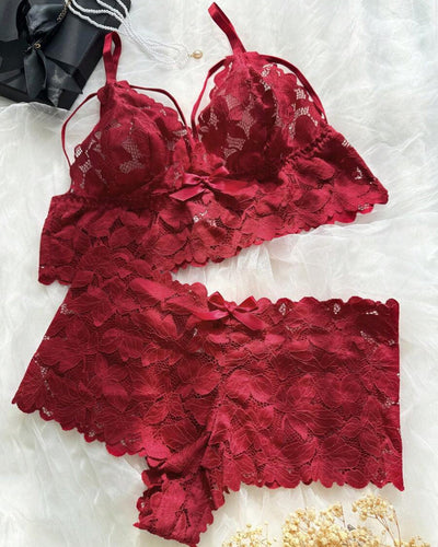 Seduluxe Plus Size Lace Lingerie Set  2-Piece Sexy Sleepwear