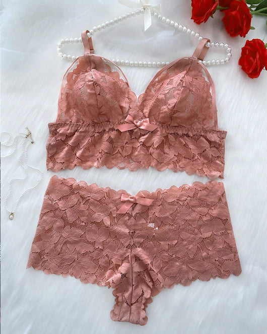 Seduluxe Plus Size Lace Lingerie Set  2-Piece Sexy Sleepwear