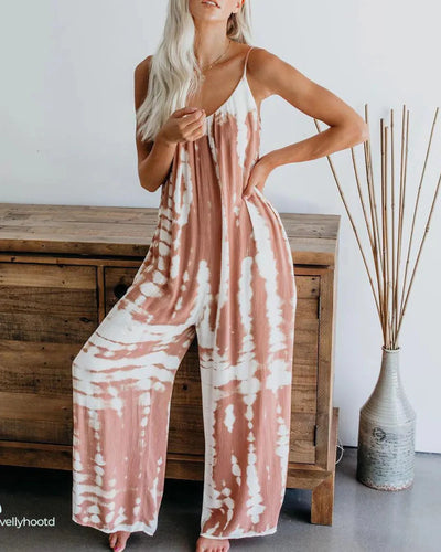 Plus Size Wide Leg Overall Jumpsuit with Pockets