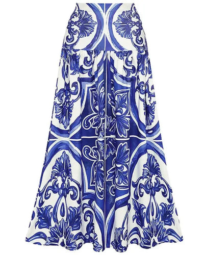 Women’s Print Swimsuit & Skirt Set