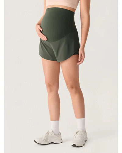 Maternity Dolphin Workout Shorts, Over-Belly, Summer Running