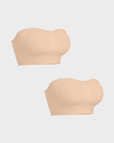 Wireless Strapless Bandeau Bra with Anti‑Slip Silicone Support