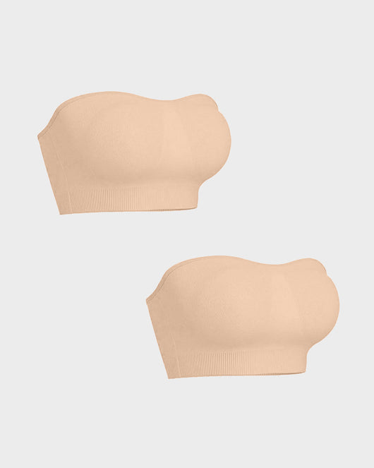 Wireless Strapless Bandeau Bra with Anti‑Slip Silicone Support