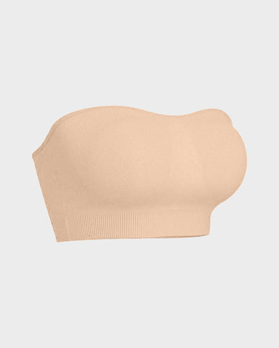 Wireless Strapless Bandeau Bra with Anti‑Slip Silicone Support
