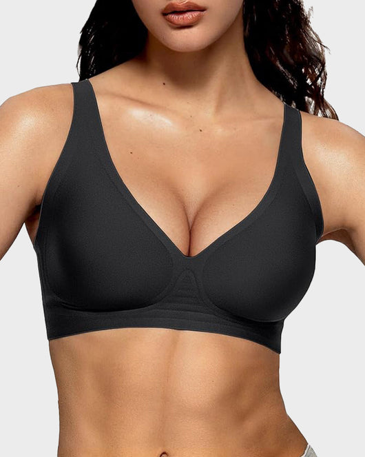 Deep V Seamless Wireless Push Up Bras for Women