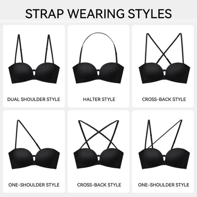 Womens Strapless  Push Up & Lift Bra