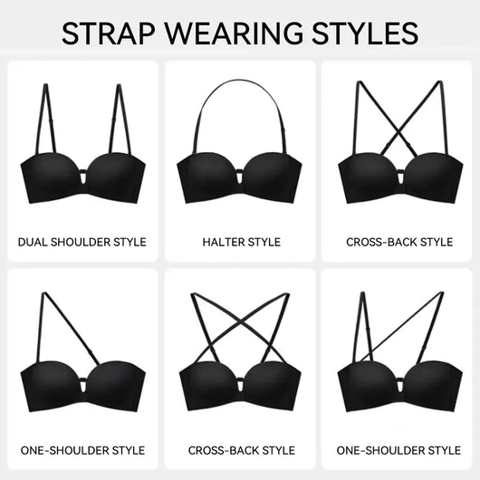 Womens Strapless  Push Up & Lift Bra