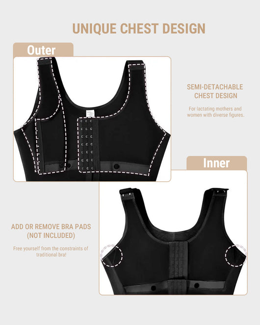 Double Compression Tummy Control Shapewear With Bra