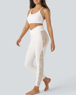 High-Waist Tummy Control Butt Lifting Lace Leggings