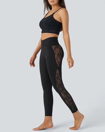High-Waist Tummy Control Butt Lifting Lace Leggings