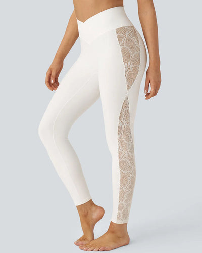 High-Waist Tummy Control Butt Lifting Lace Leggings